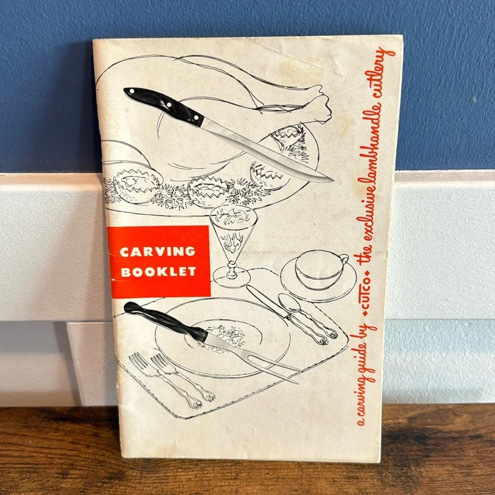 Vintage Carving Booklet A Carving Guide By Cutco Knives Cutlery 1954